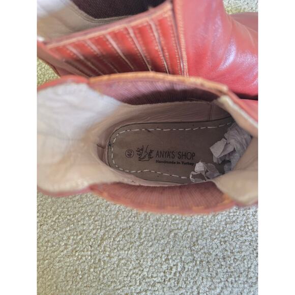 Anya's Shop Lila Chelsea Ankle Boots Brown Leather Barefoot Shoe Size 40 EU 9 US - Picture 7 of 7